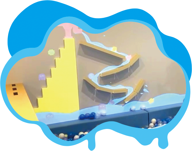 ウォータースライダー創作体験画像